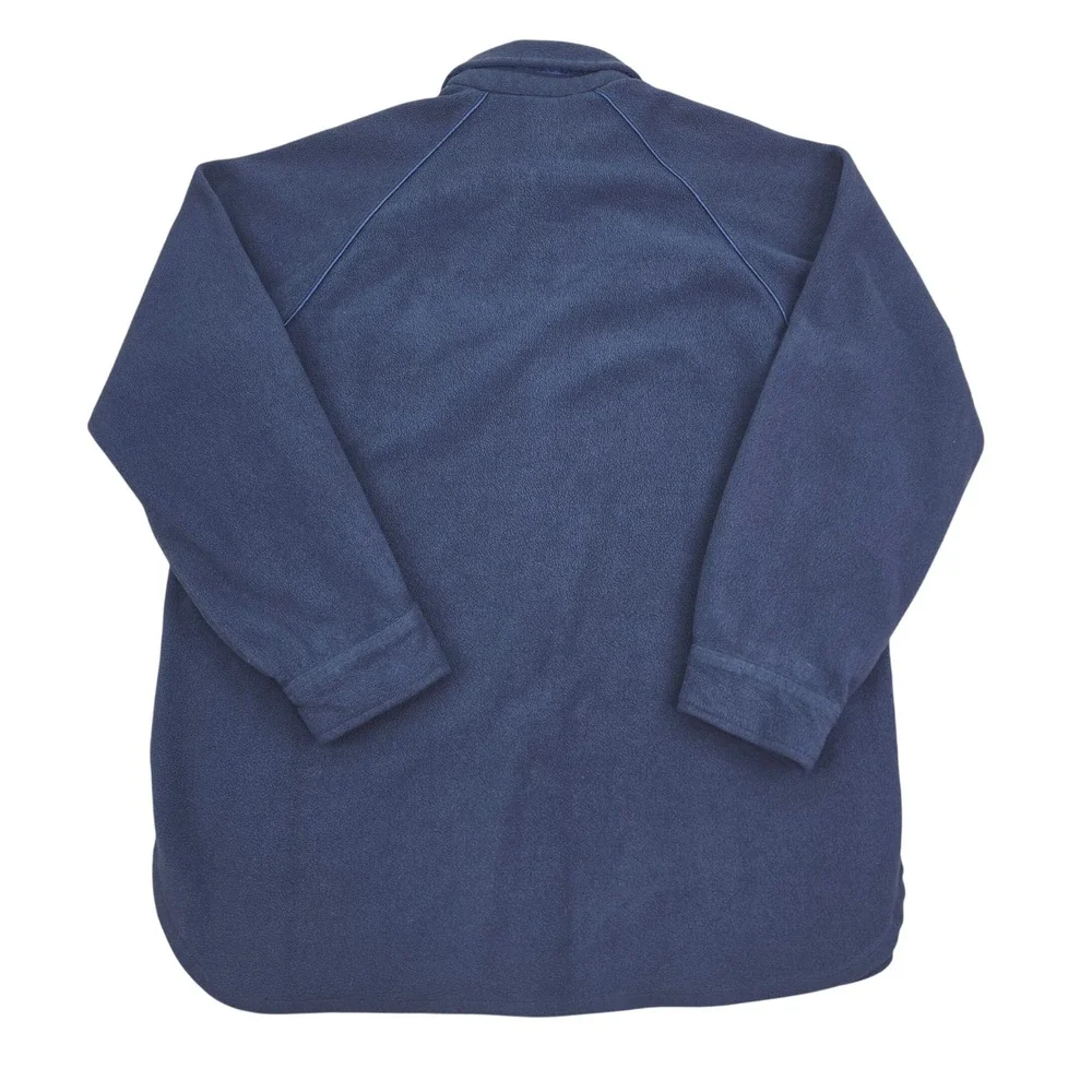 Levi's SilverTab Fleece Shirt Jacket Mens XL Navy Blue Snap Button Vintage 90s